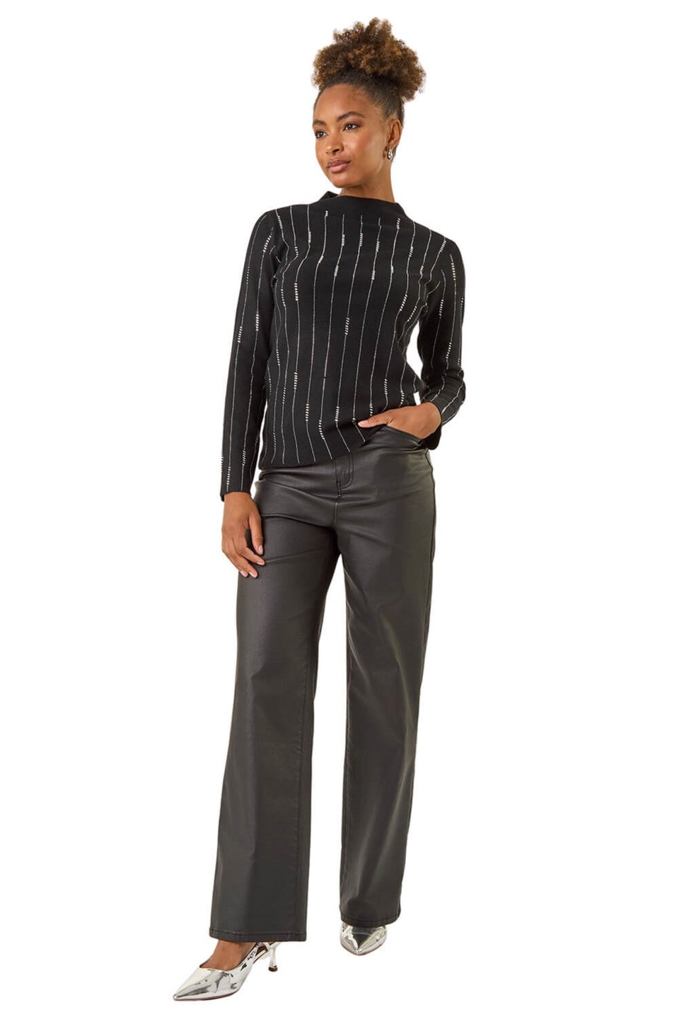 Roman Black Lined Hotfix Knit Jumper