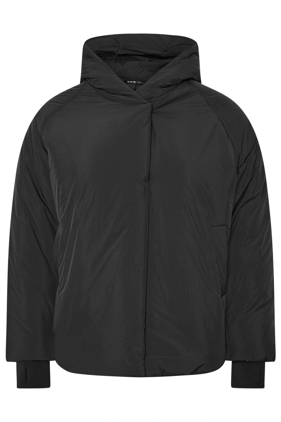 Yours Curve Black Padded Coat
