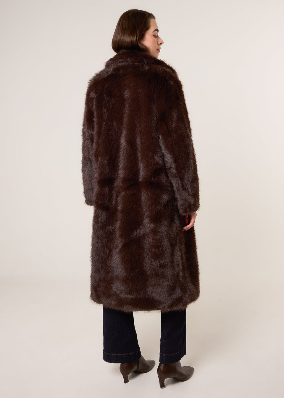 Blue Vanilla Brown Long Fluffy Coat
