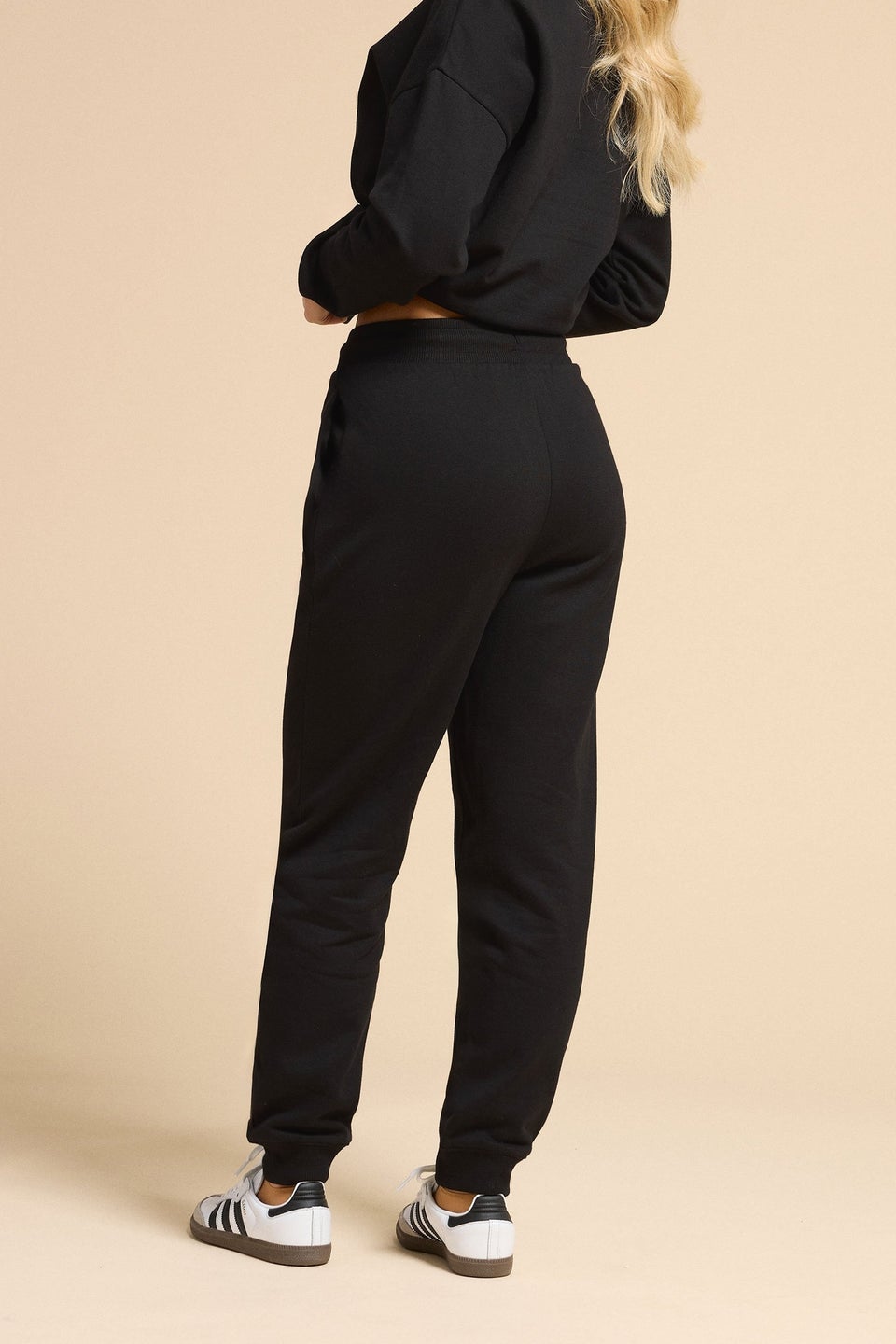 PixieGirl Petite Black 'Apres Ski' Slogan Cuffed Jogger