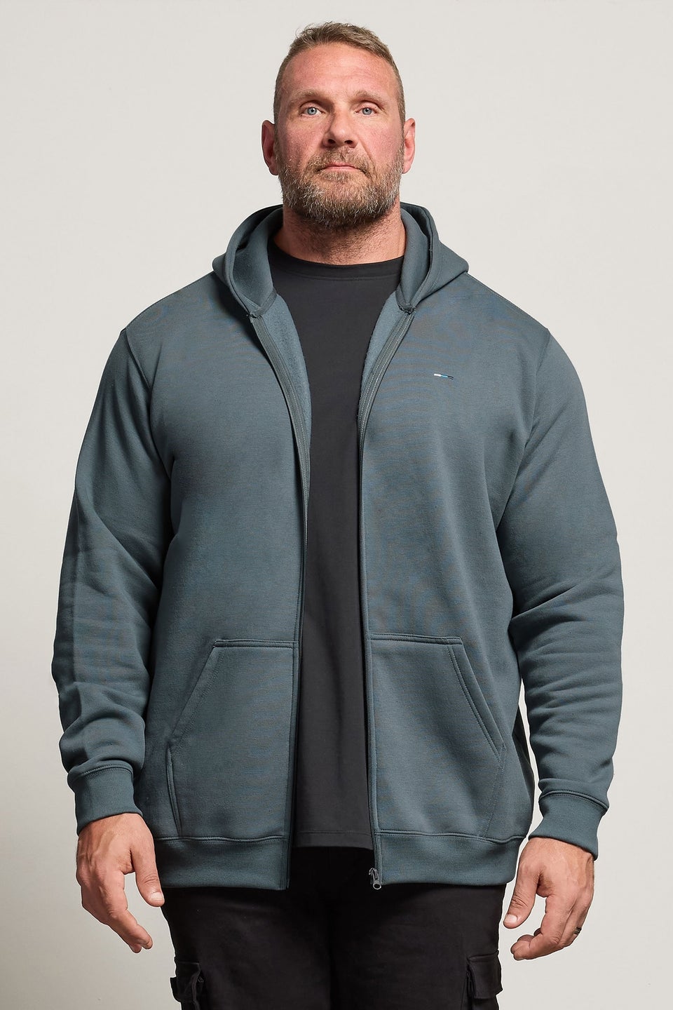 BadRhino Storm Blue Zip Through Hoodie