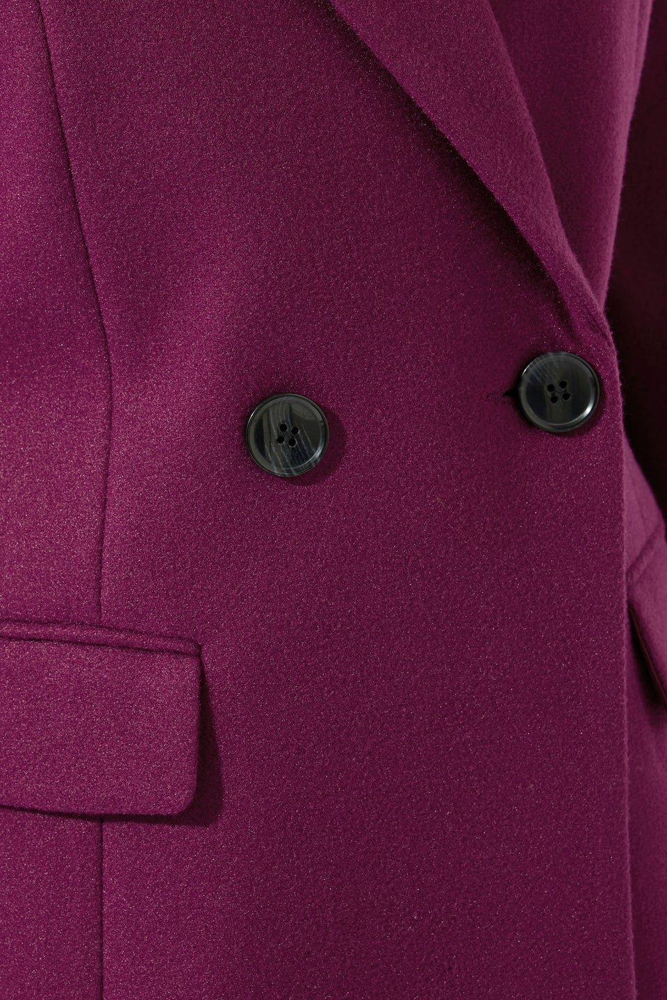 M&Co Berry Red Double Breasted Midi Coat