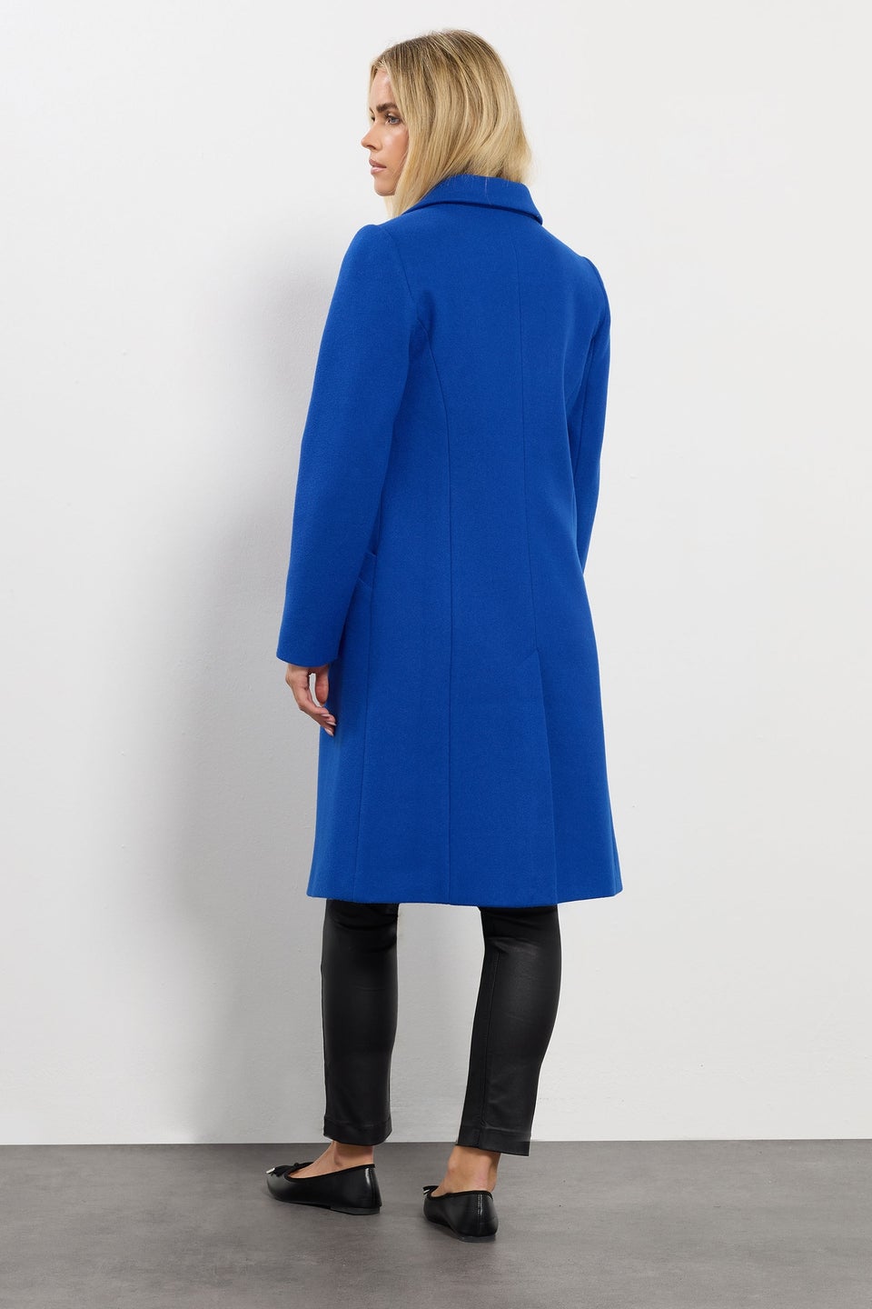 M&Co Petite Cobalt Blue Tailored Coat