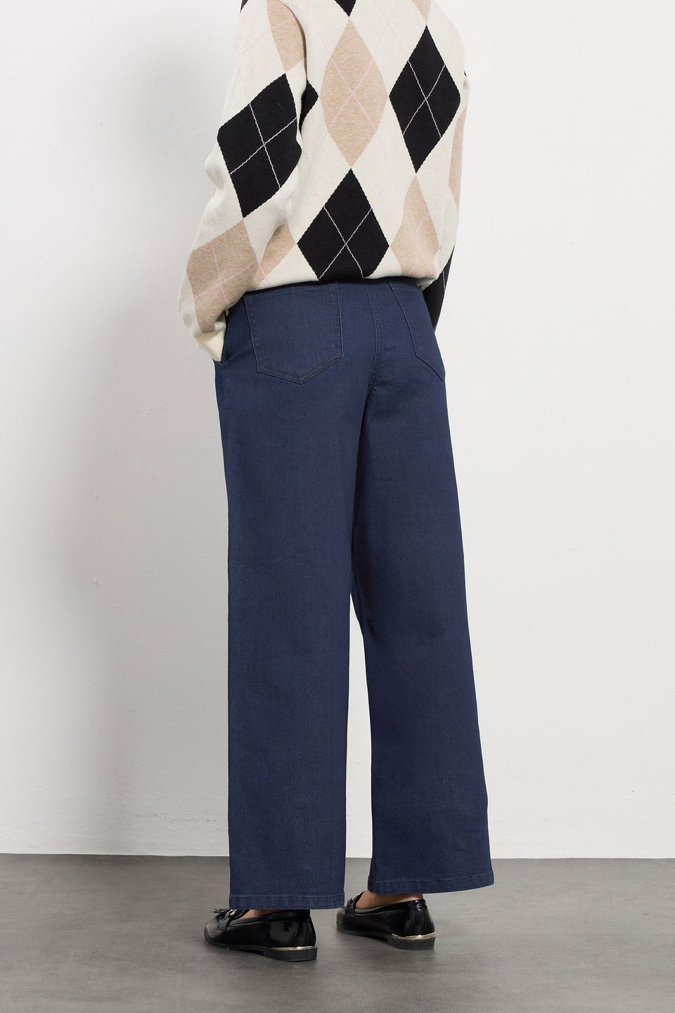 M&Co Petite Indigo Blue Wide Leg Jeans