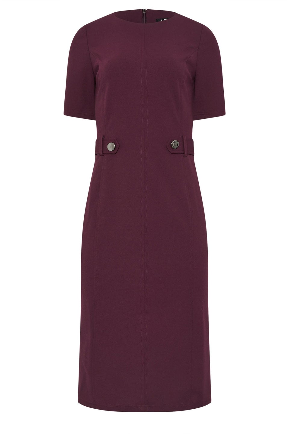 Long Tall Sally Berry Red Tailored Button Midi Dress
