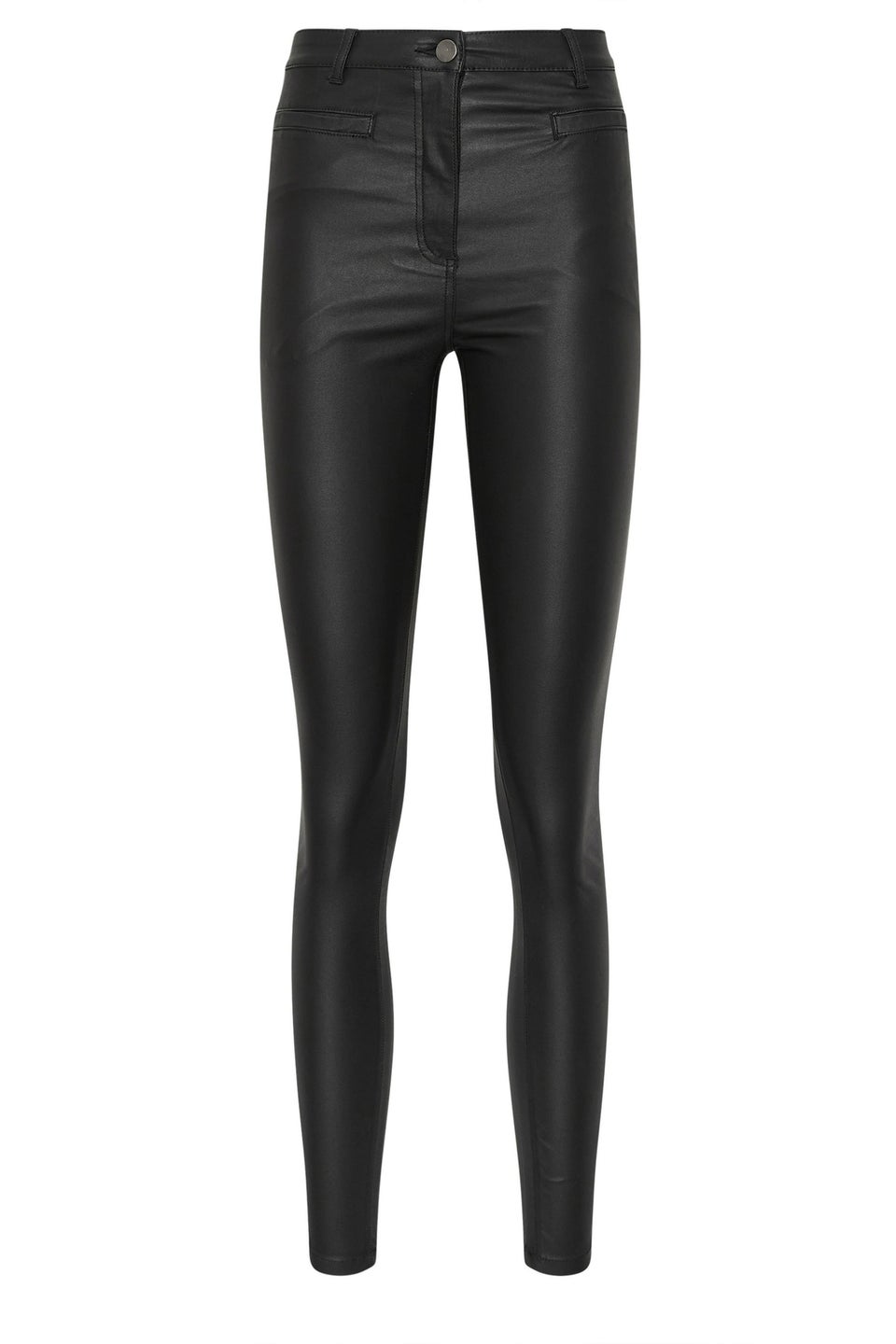 Long Tall Sally Black Faux Leather Skinny Jeans