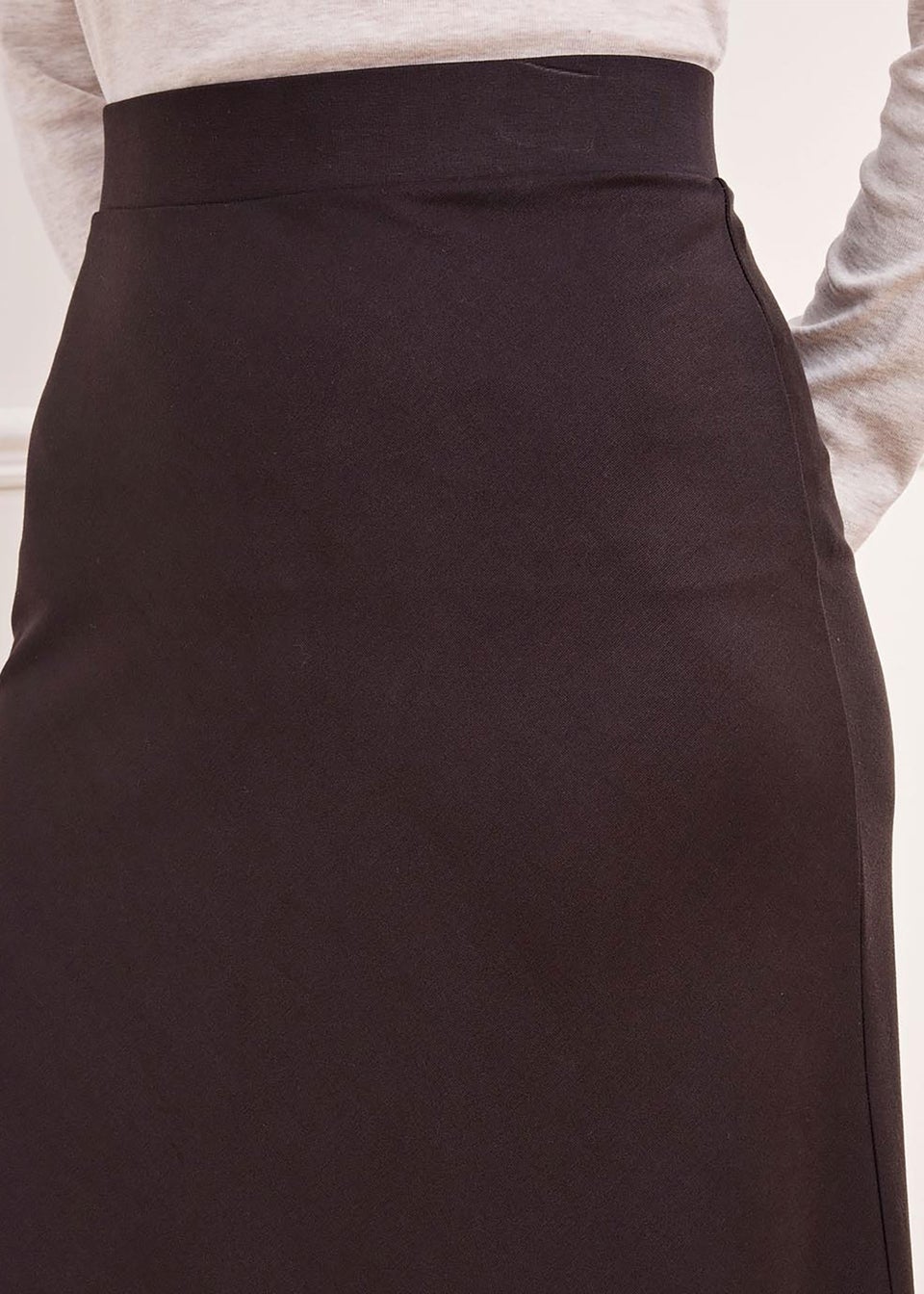 Cotton Traders Dark Chocolate Pull On Jersey Maxi Skirt