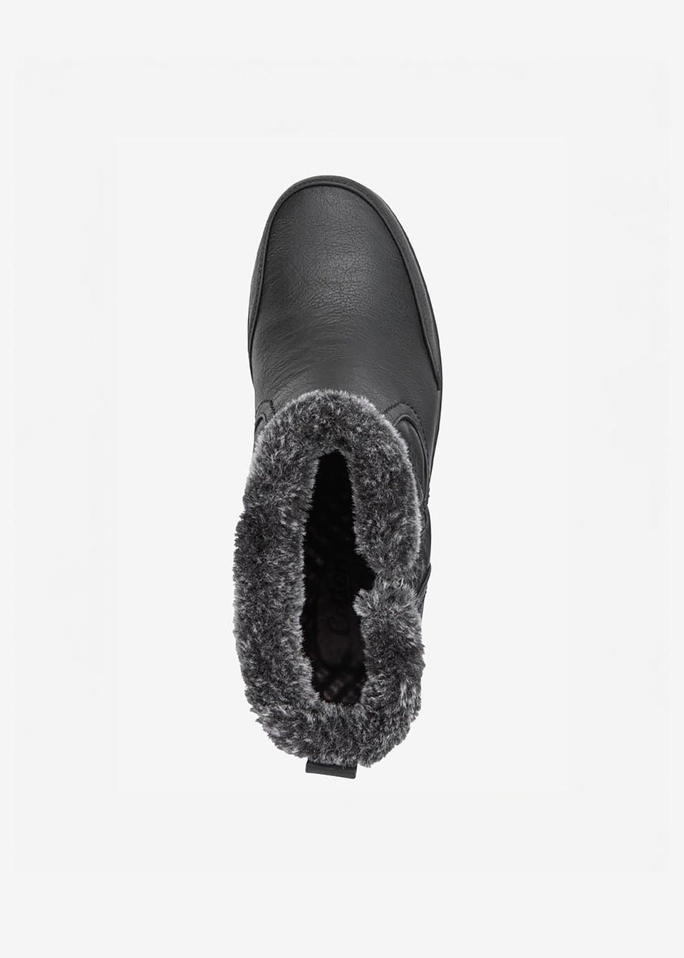 Cotton Traders Black Flexisole Fleece Collar Ankle Boots