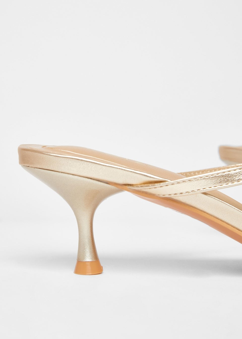 Quiz Gold Toe Post Heels
