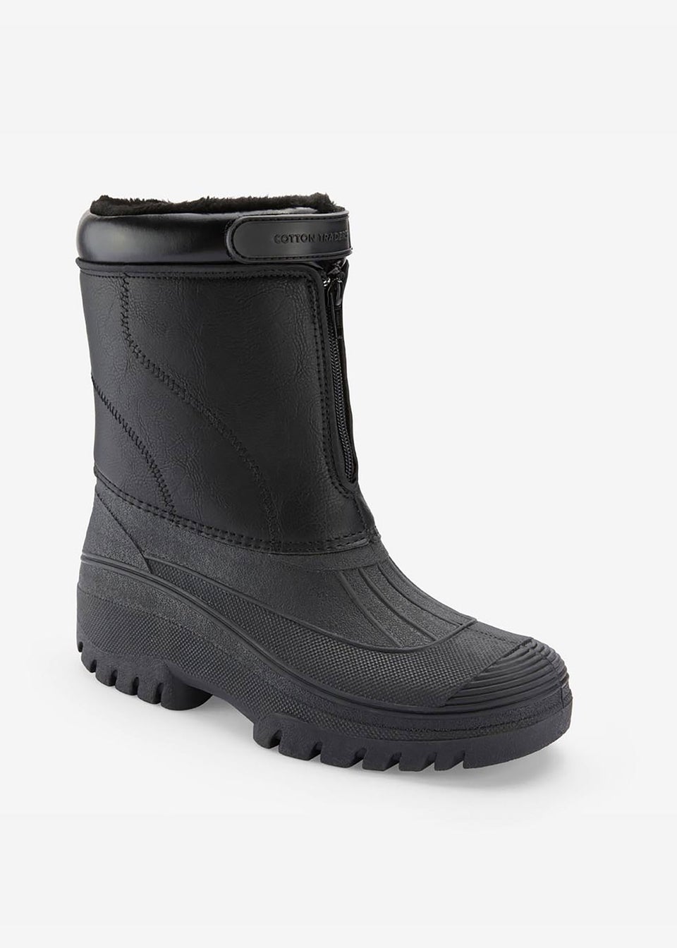 Cotton Traders Black Waterproof Highland Boots