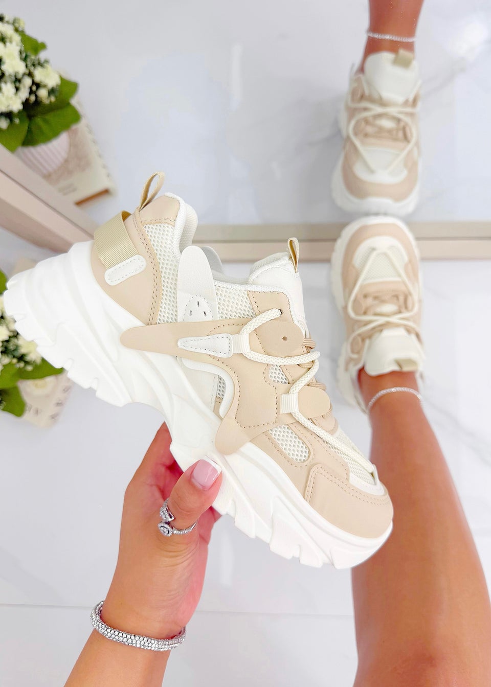 Love Lemonade Nude Power Play Trainers