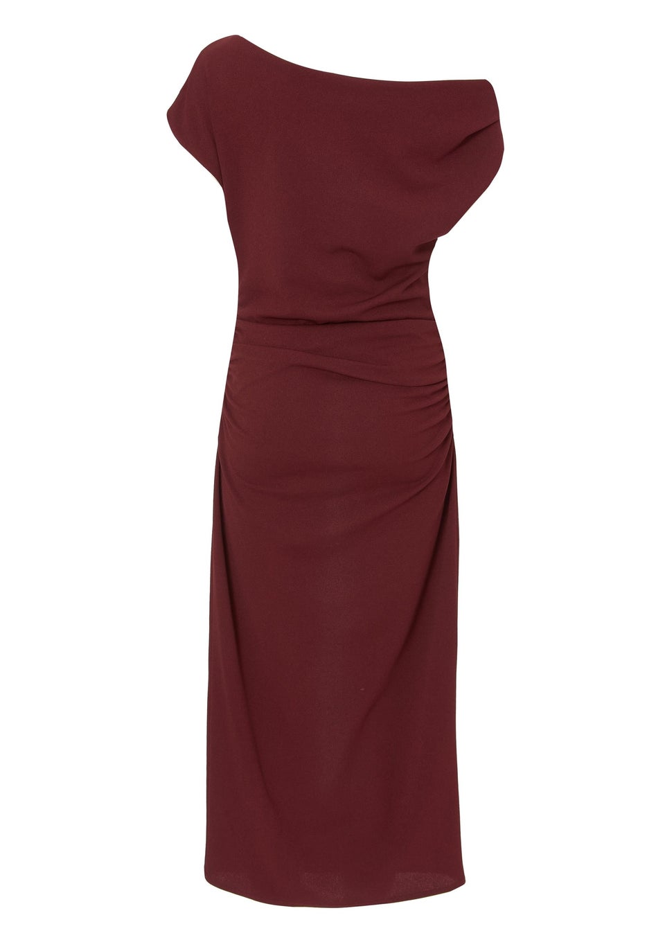 Quiz Burgundy Drop Shoulder Midi Dress