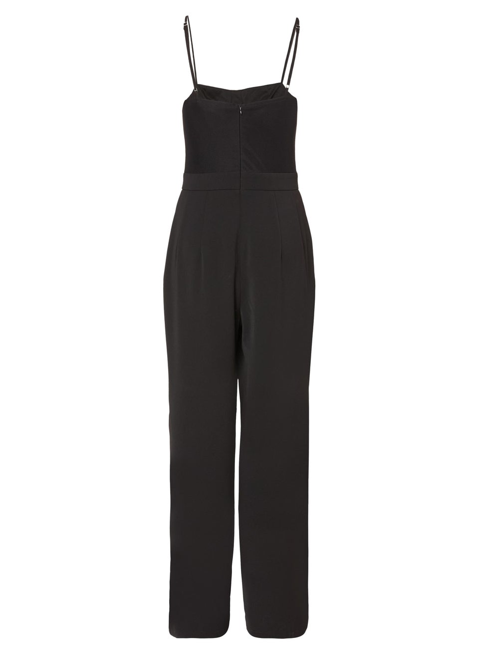 Quiz Black Embellished Mesh Bodice Jumpsuit