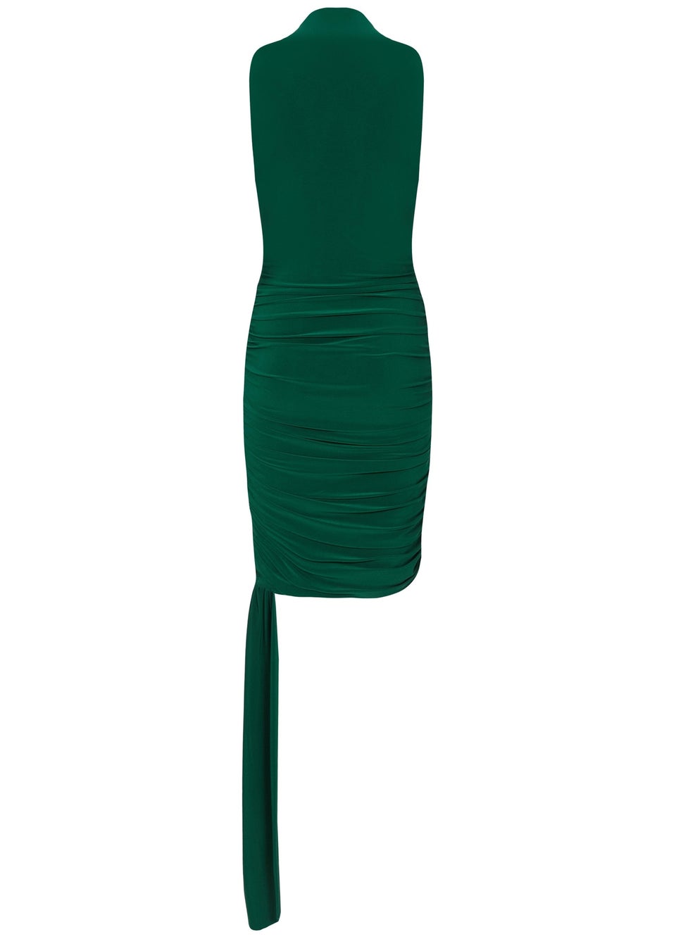 Quiz Green Asymmetric Mini Dress