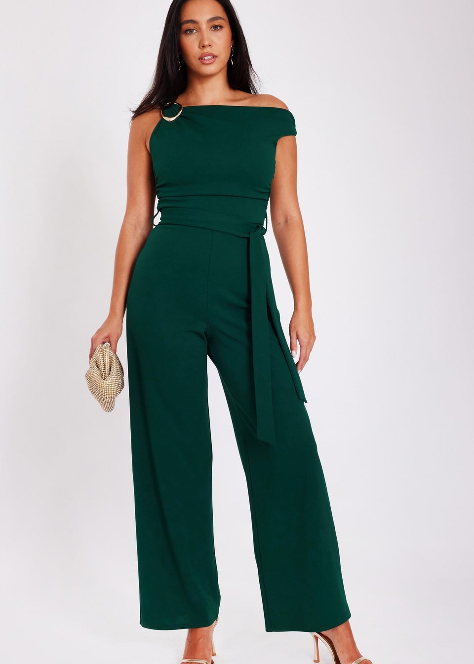 Quiz Green Drop Sleeve Jumpsuit