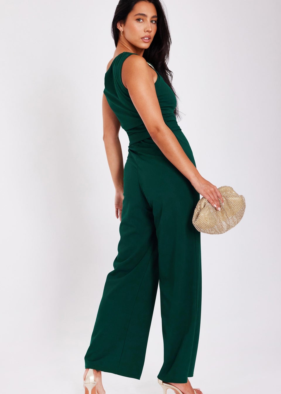 Quiz Green Drop Sleeve Jumpsuit