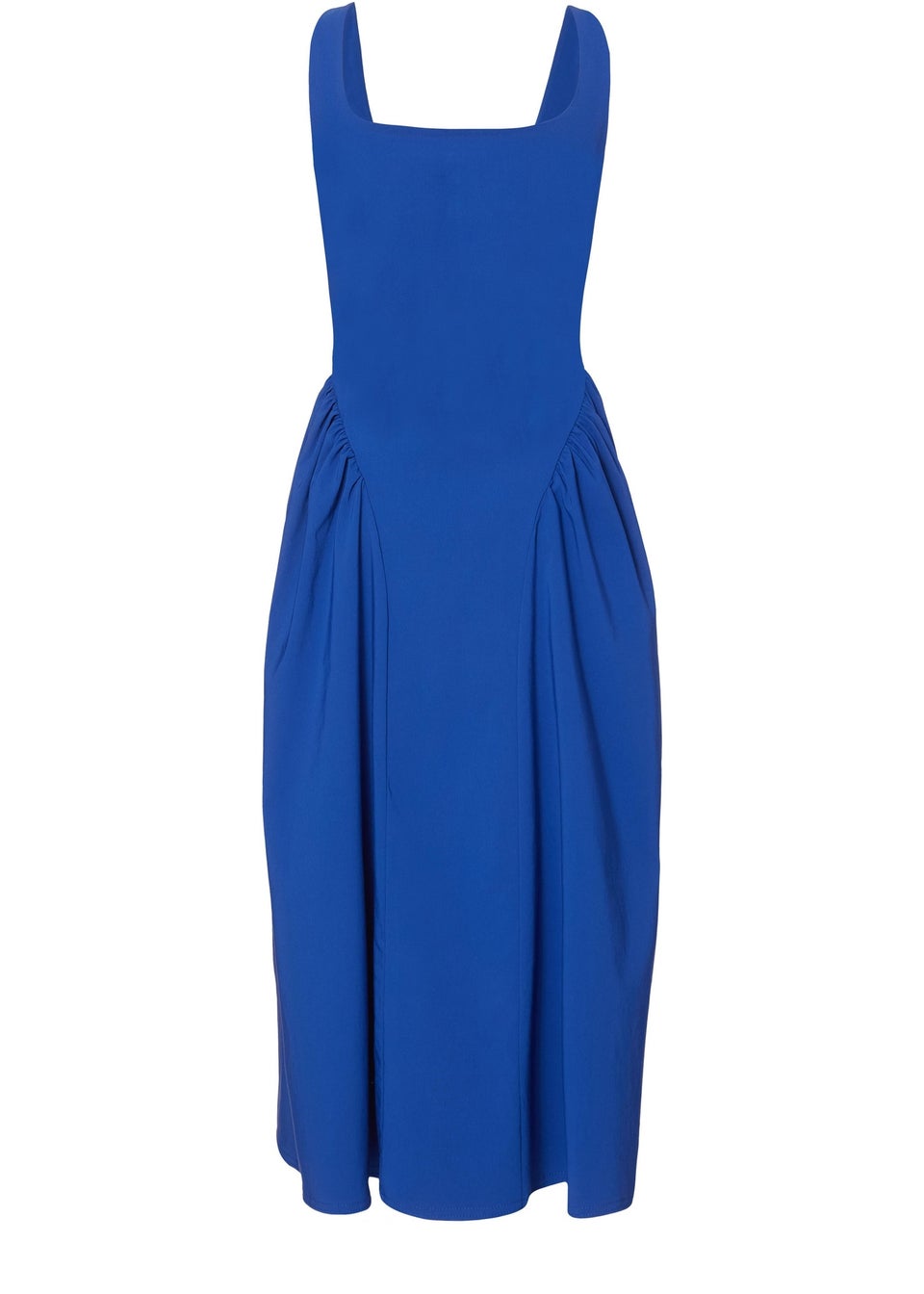 Quiz Blue Gathered Side Midi Dress
