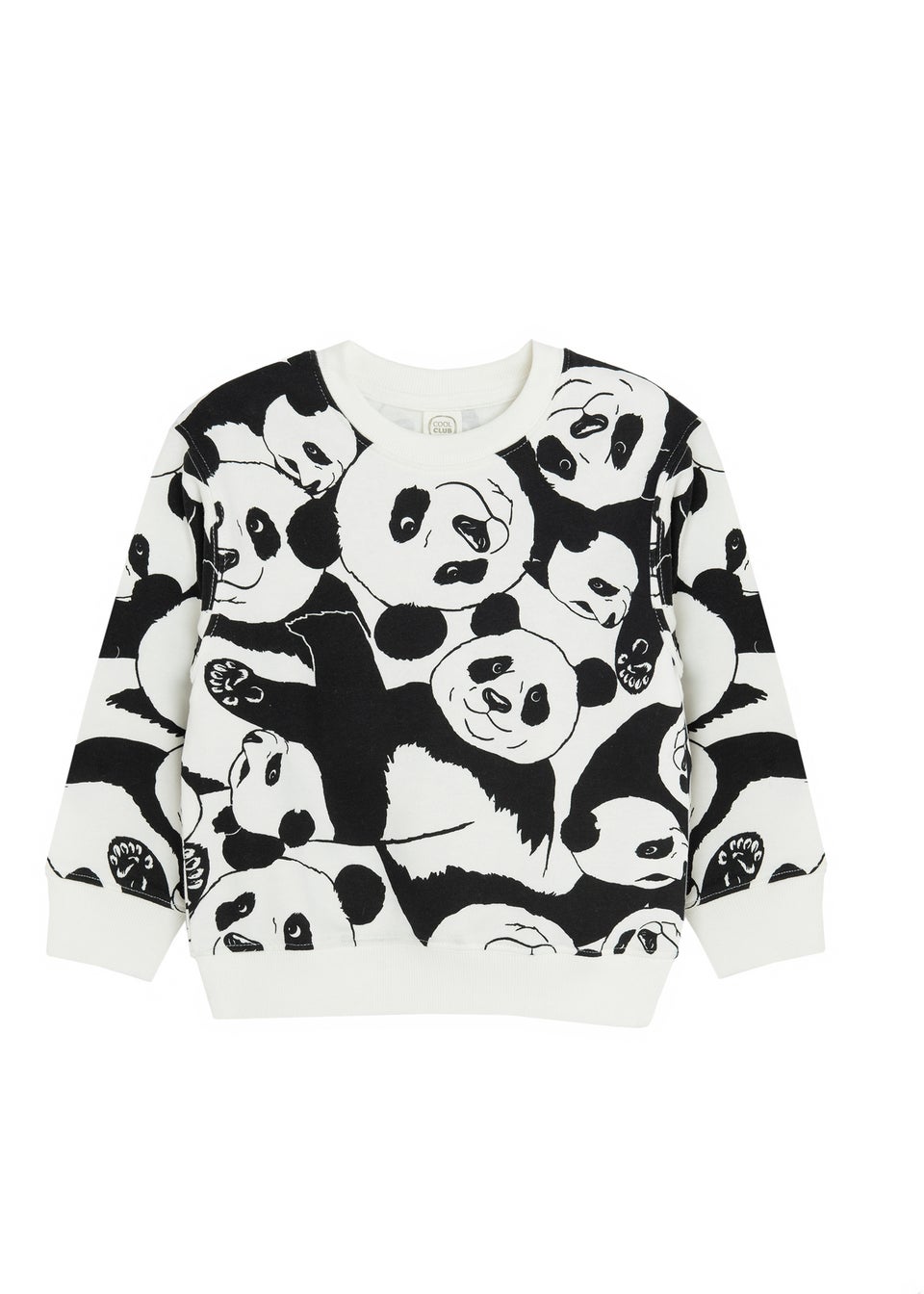 Cool Club White Sweatshirt With Panda Print (3-8 yrs)