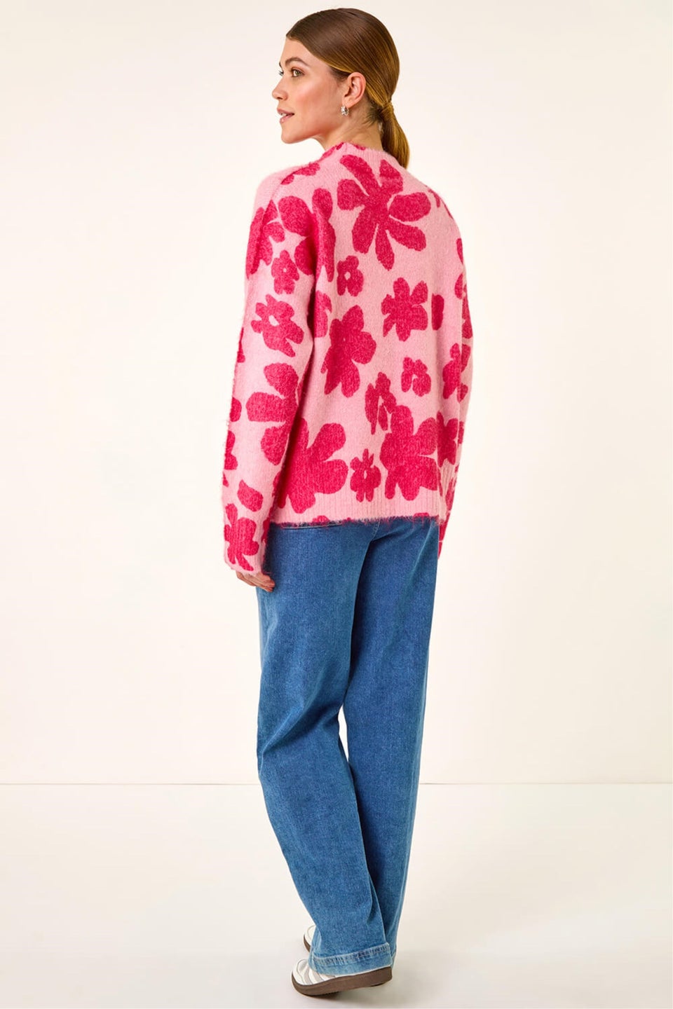 Roman Pink Floral Hotfix Knit Jumper