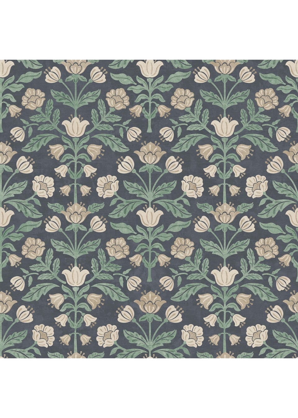 Arthouse Modern Floral Damask Navy Wallpaper