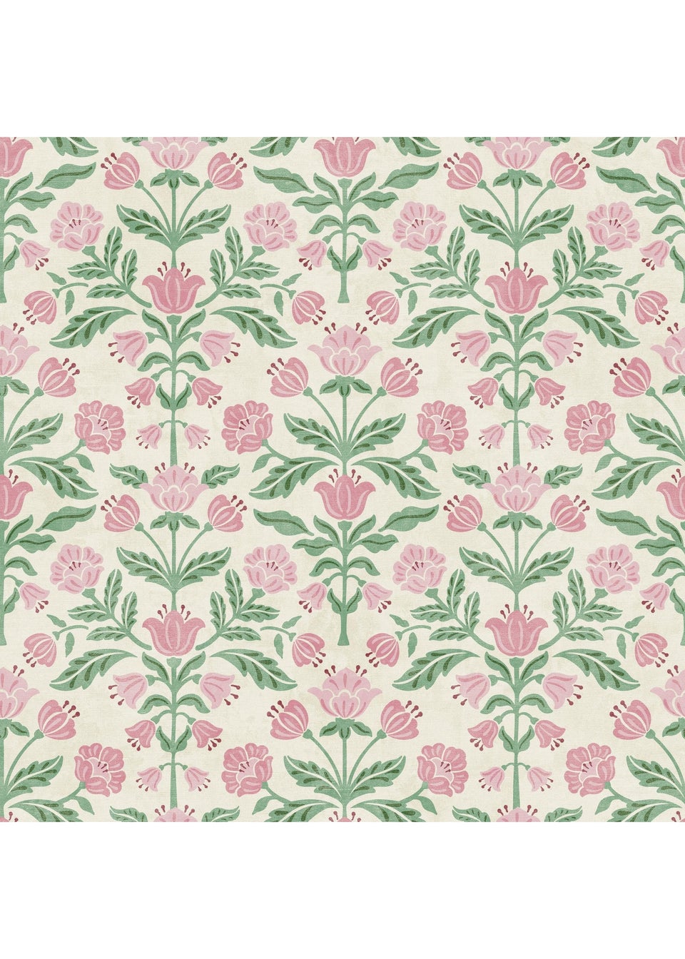 Arthouse Modern Floral Damask Green / Pink Wallpaper