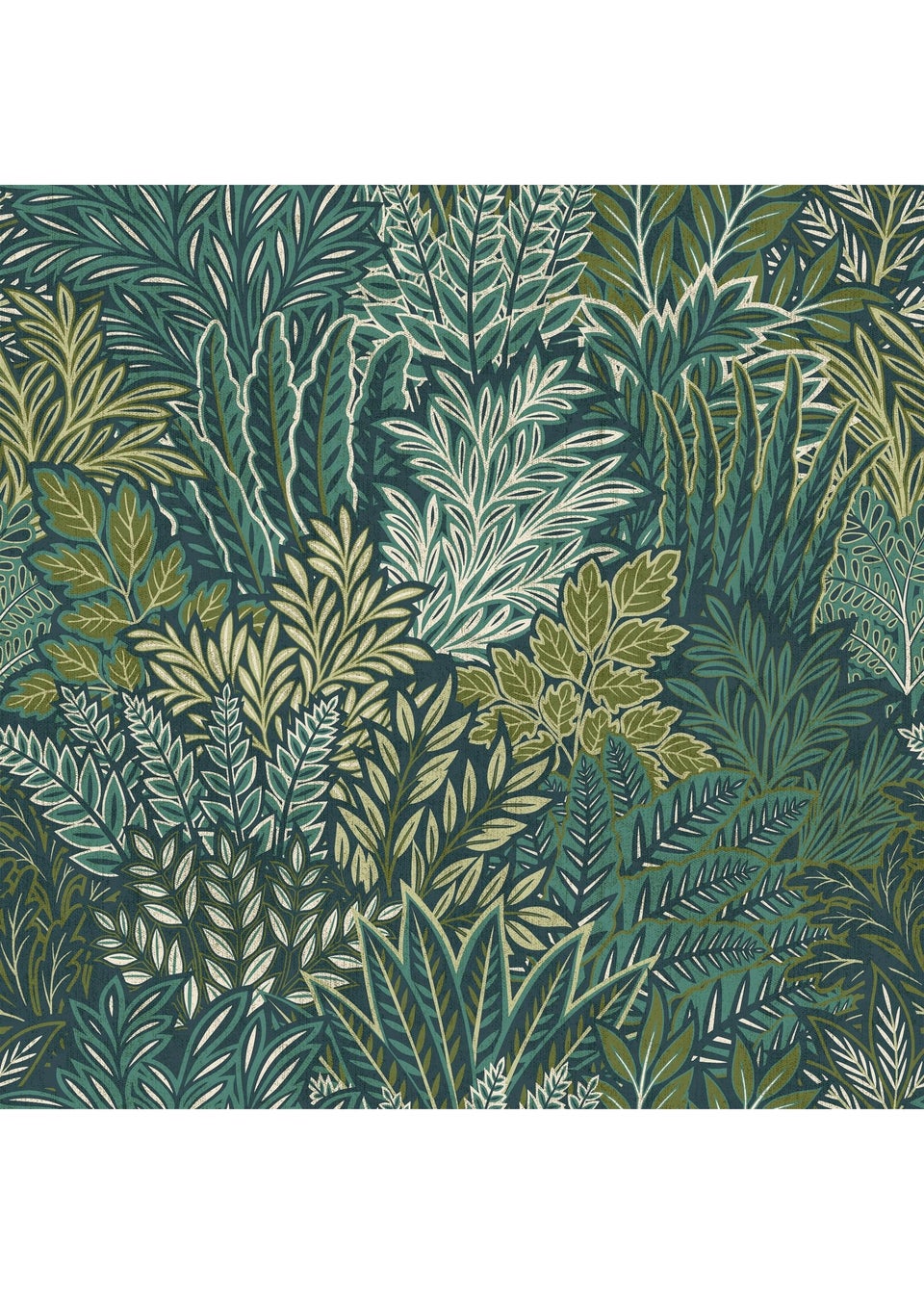 Arthouse Illustrated Foliage Blue Wallpaper