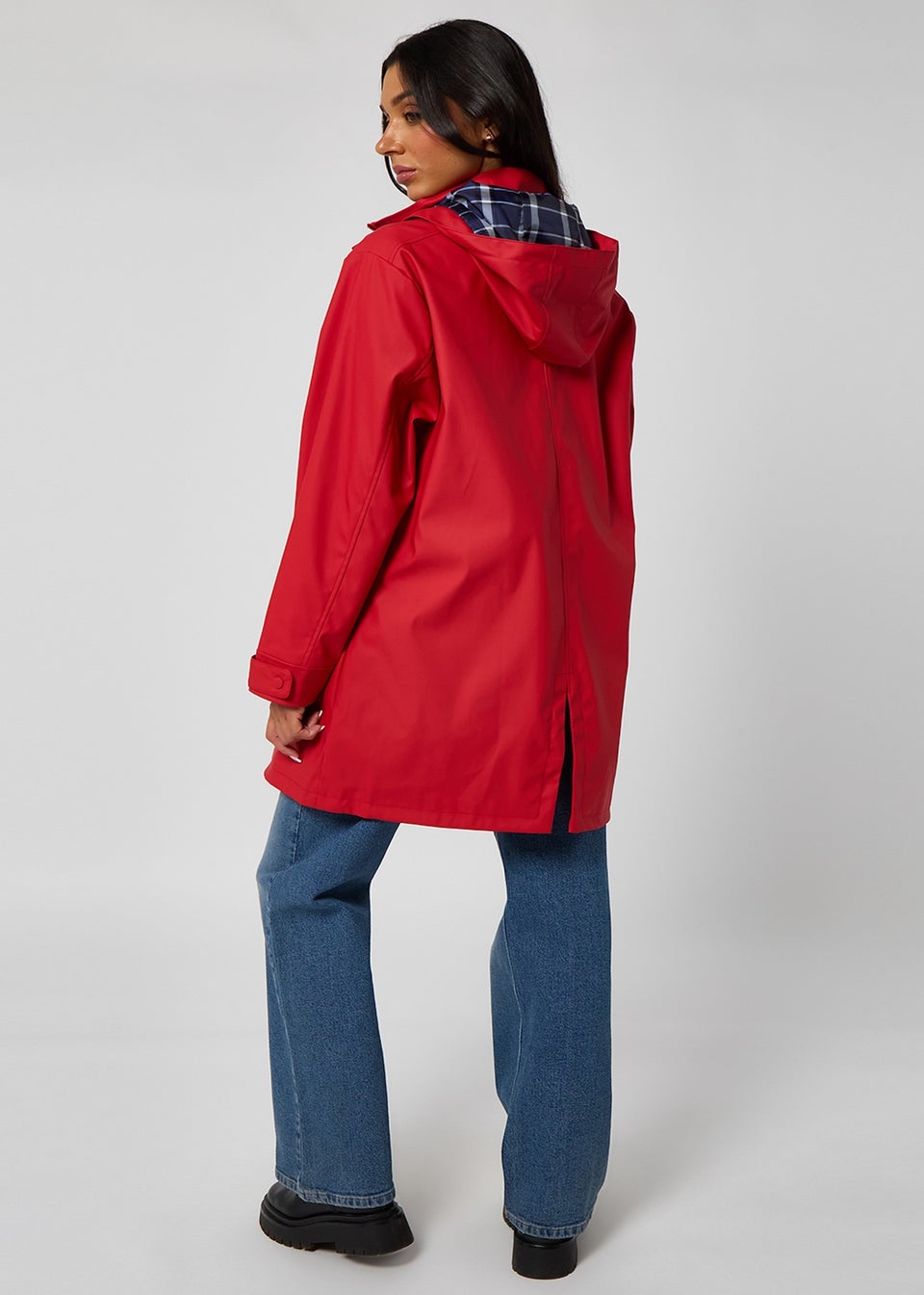 Urban Bliss Red Rubberised Raincoat Matalan