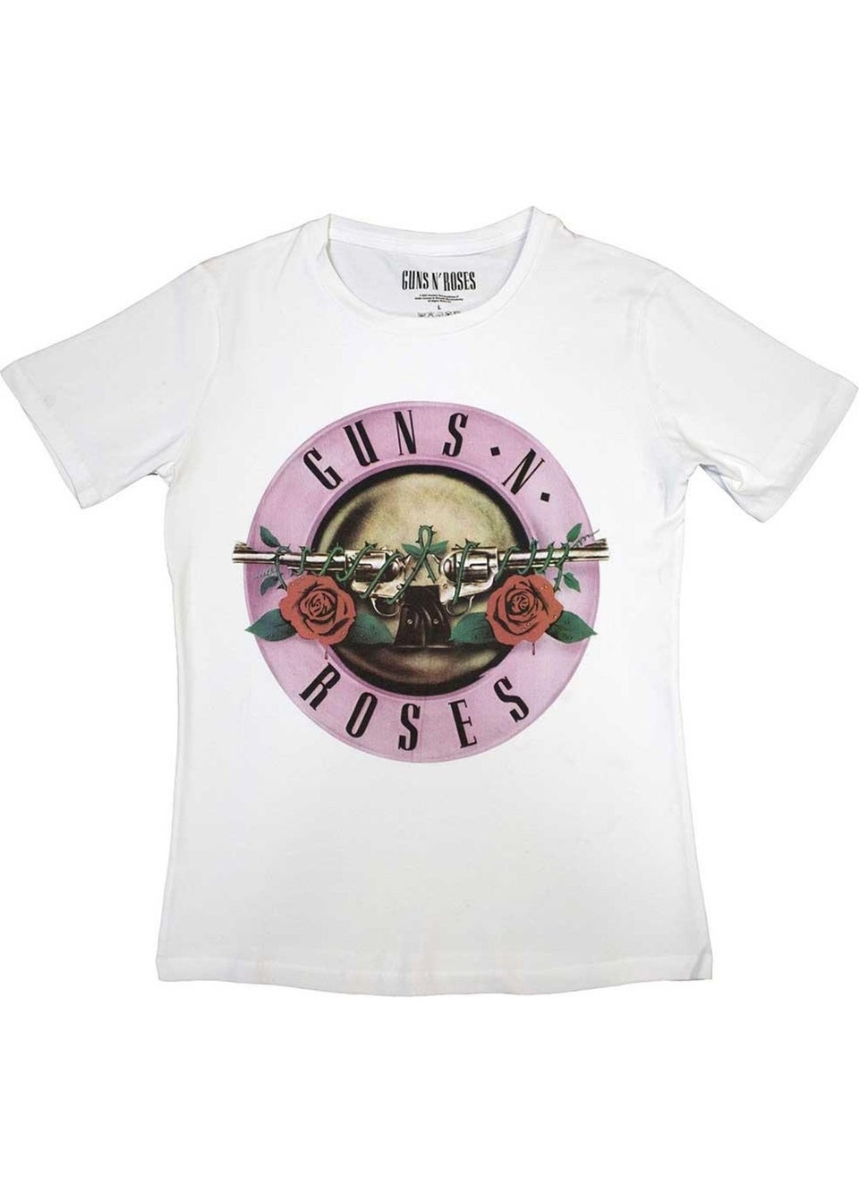 Guns N Roses White Classic Logo T-Shirt