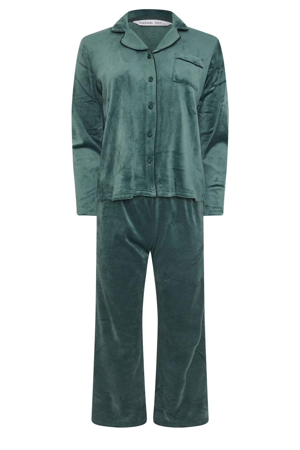 PixieGirl Petite Green Super Luxe Touch Pyjama Set