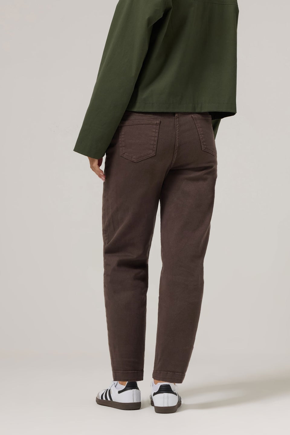 PixieGirl Petite Chocolate Brown Non-Stretch Barrel Jeans