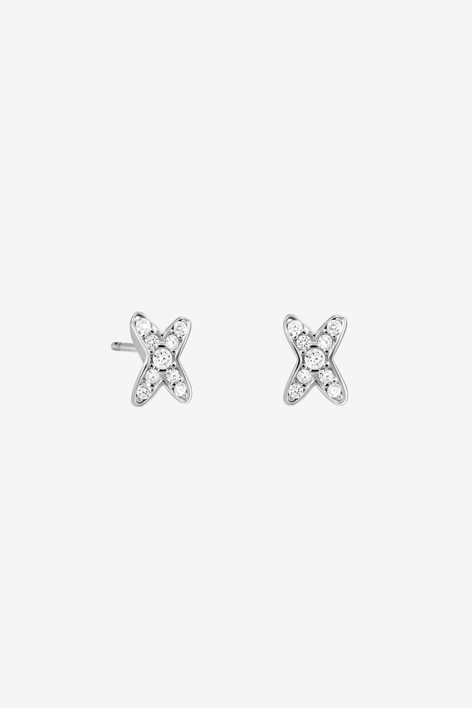 Simply Silver Sterling Silver 925 Cubic Zirconia Kiss Earrings Gift Cracker