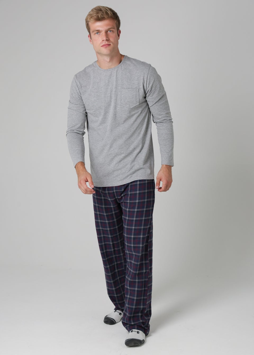 Tokyo Laundry Grey Cotton Long Sleeve Pyjama Set Matalan