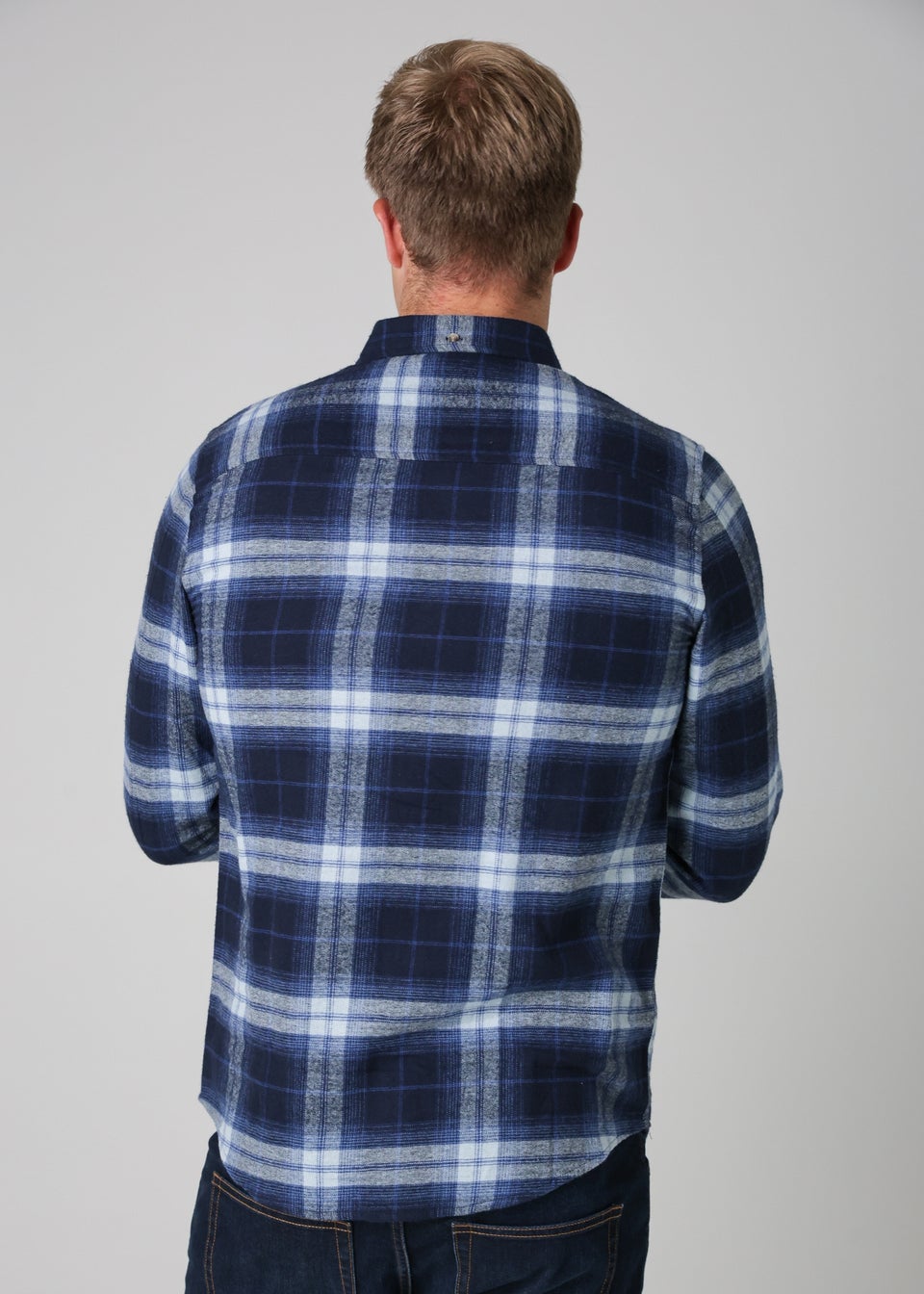 Tokyo Laundry Navy Cotton Printed Long Sleeve Shirt