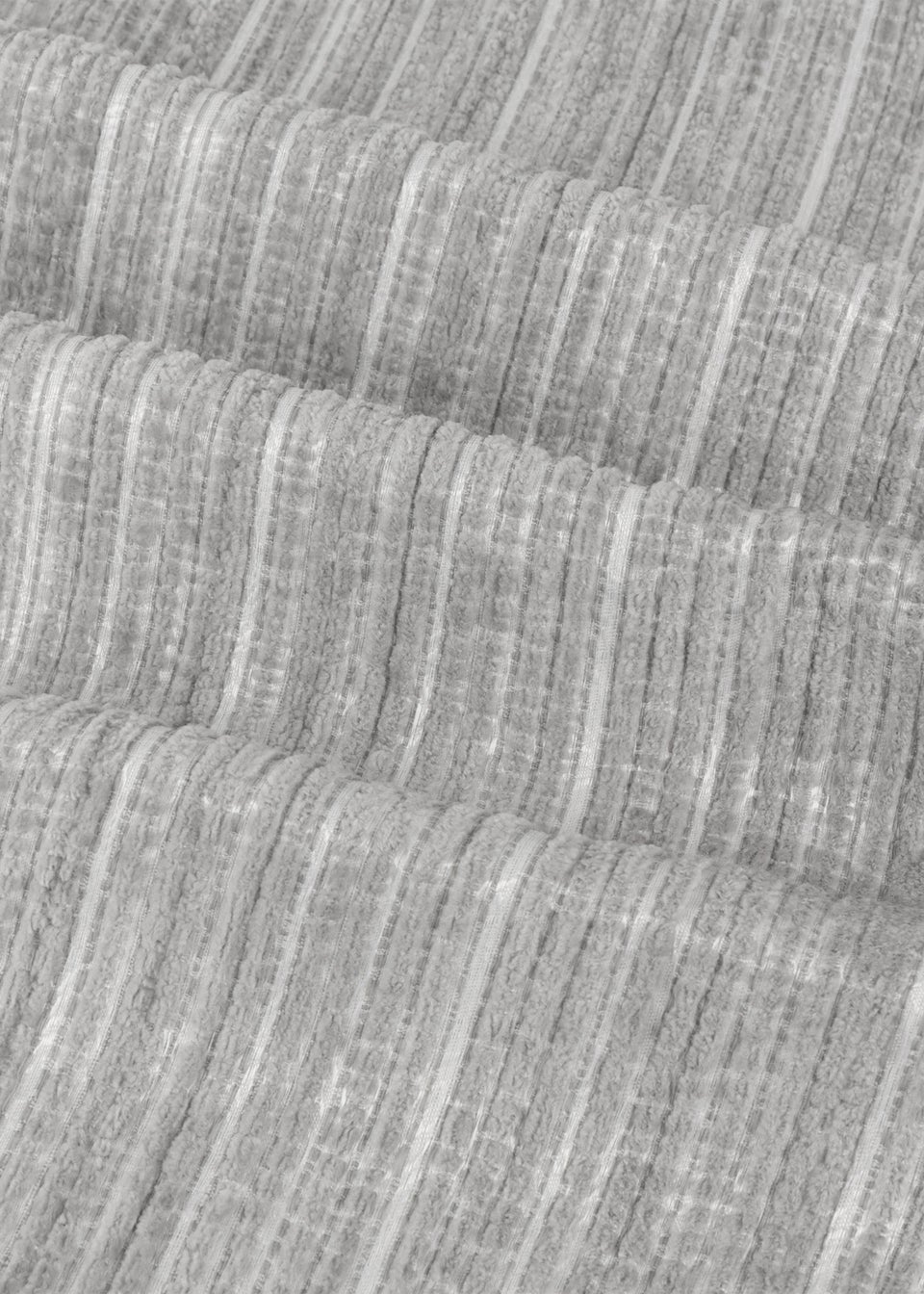 Paoletti Jupiter Chenille Jacquard Eyelet Curtain Pair Silver