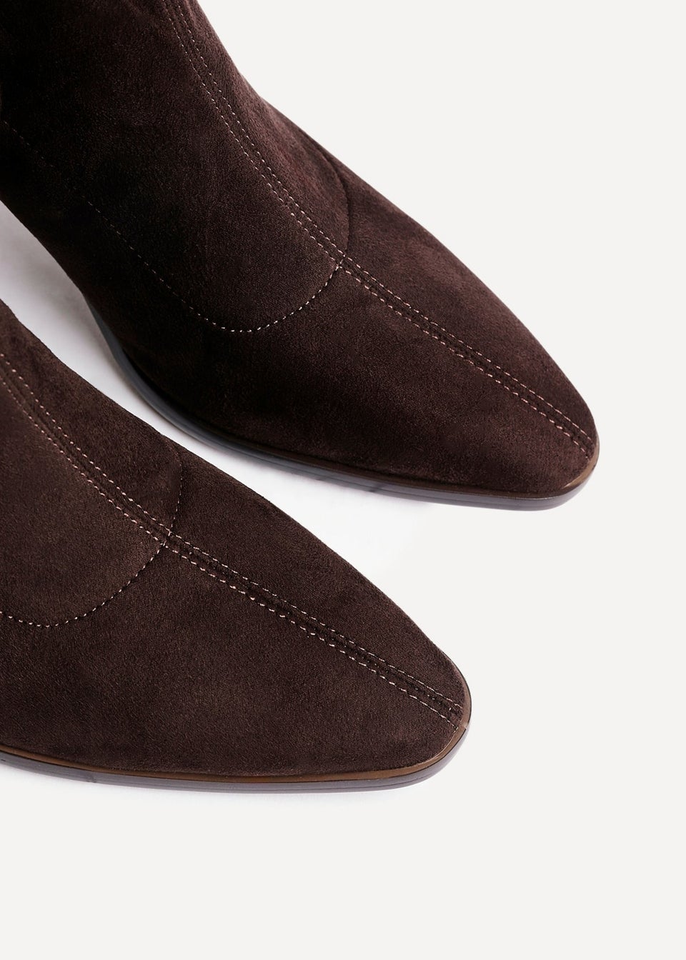 Linzi Blaze Brown Faux Suede Sock Ankle Boot