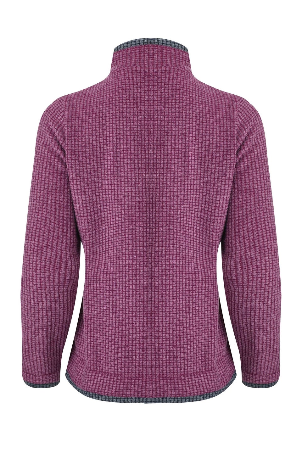 Weird Fish Purple Wine Ariana Full Zip Grid Fleece