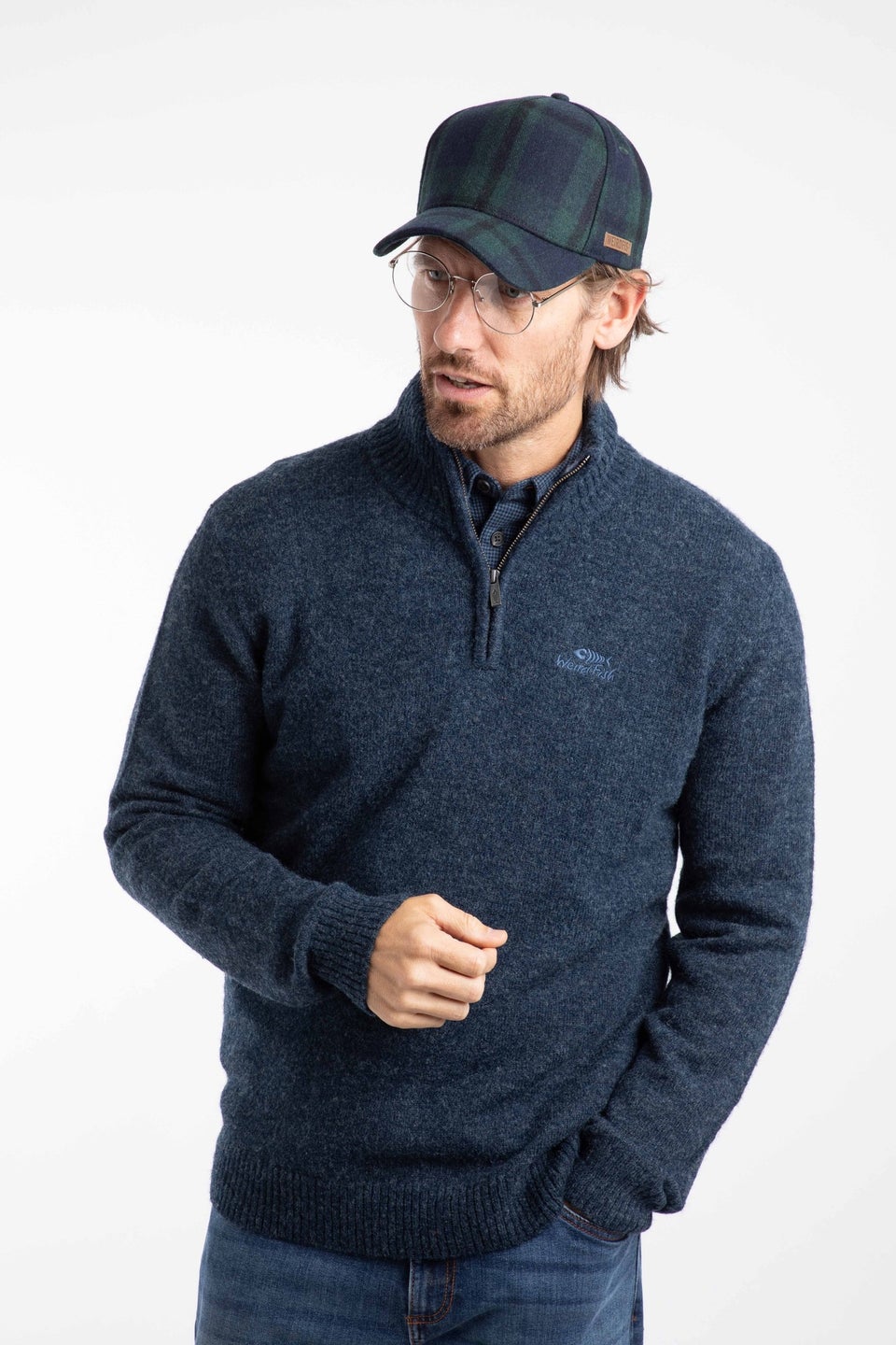 Weird Fish Cedar Green Falkirk Flannel Check Cap
