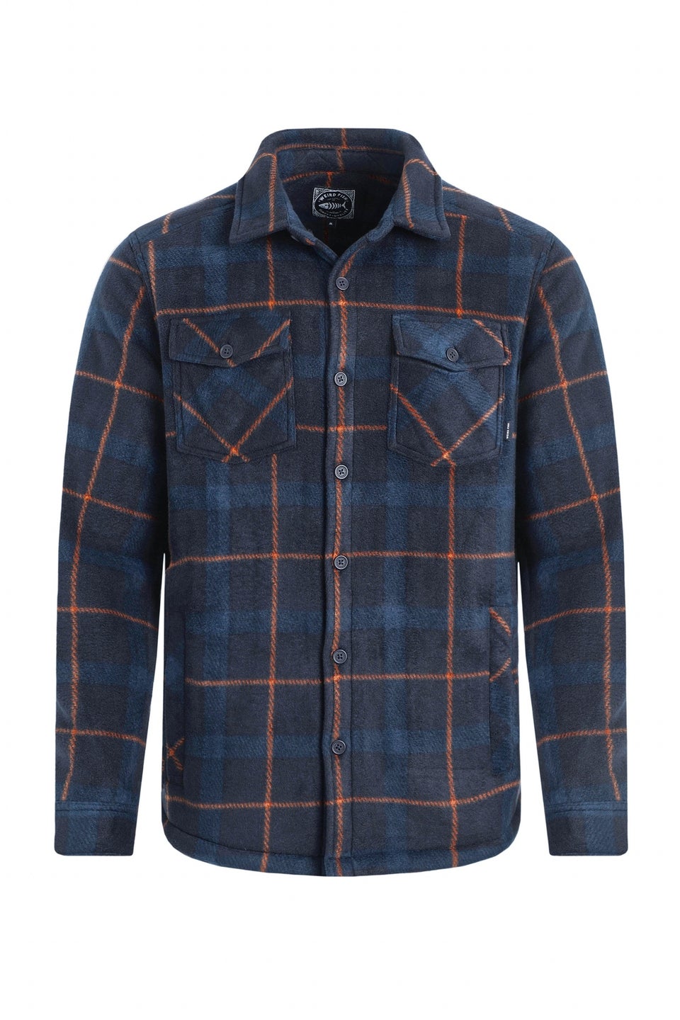 Weird Fish Navy Tyburn  Check Fleece Shacket
