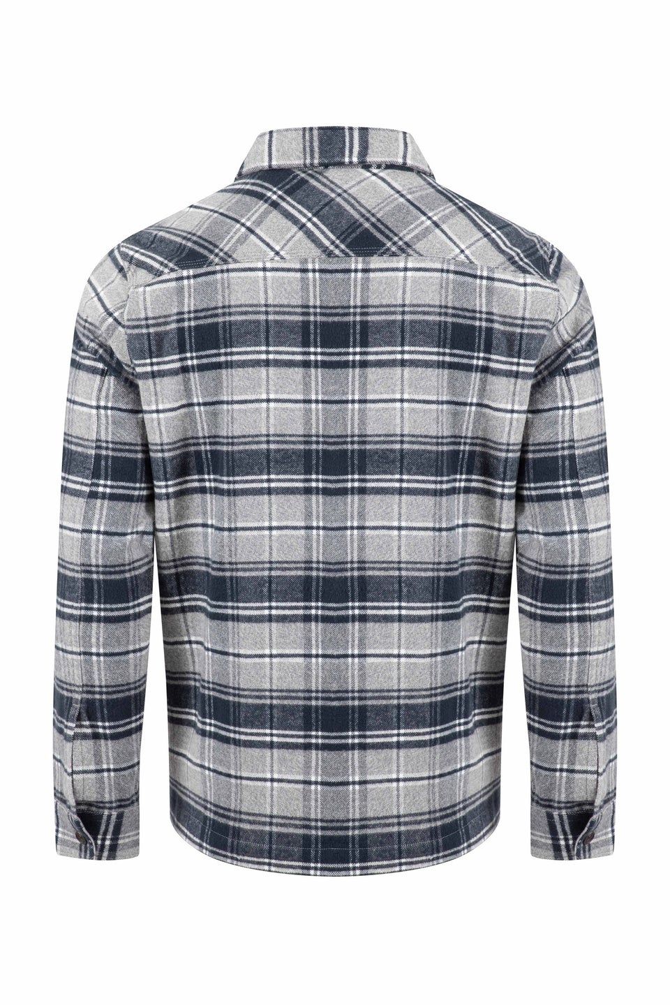 Weird Fish Grey Bosco Checked Over Shirt