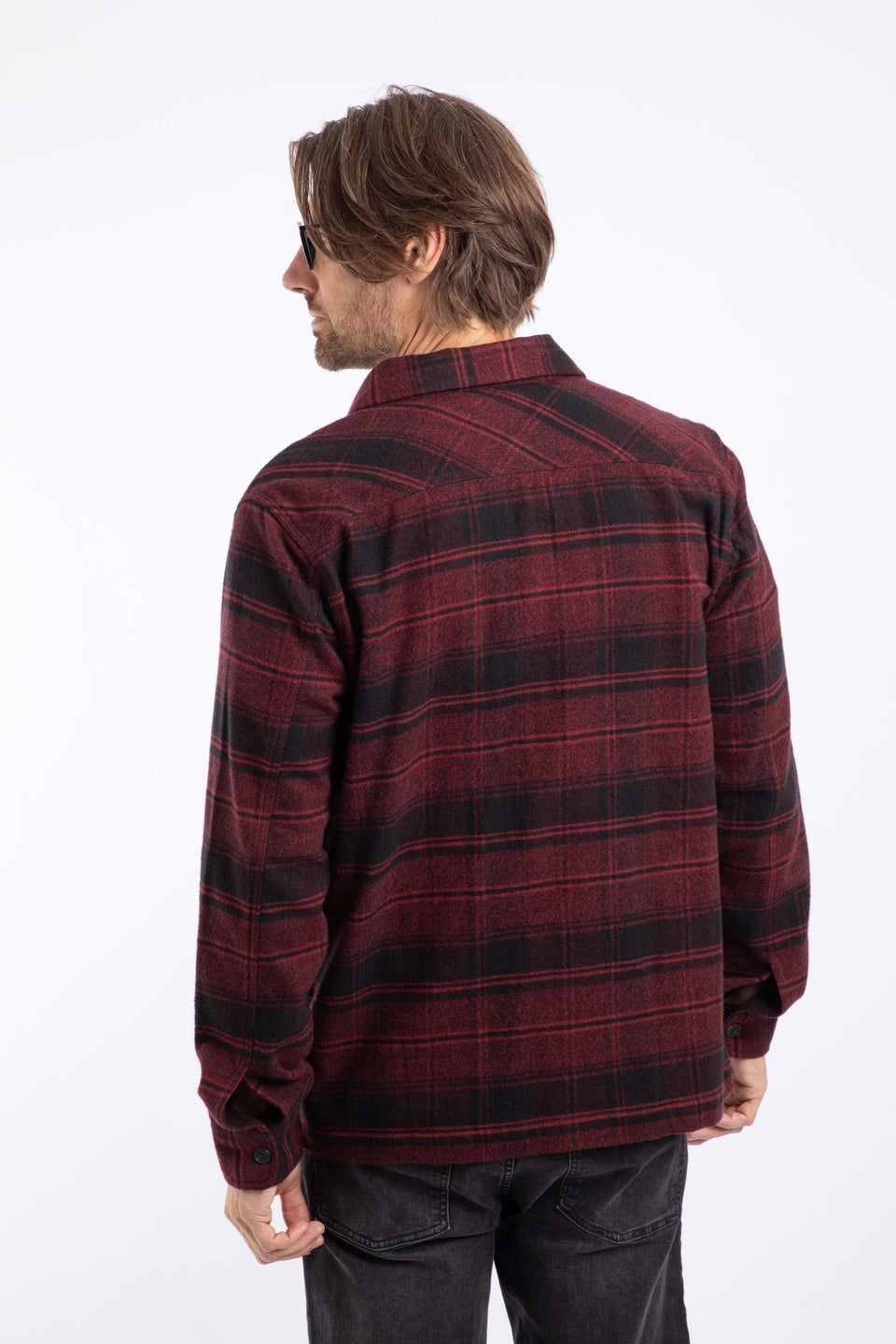 Weird Fish Garnet Bosco Checked Over Shirt