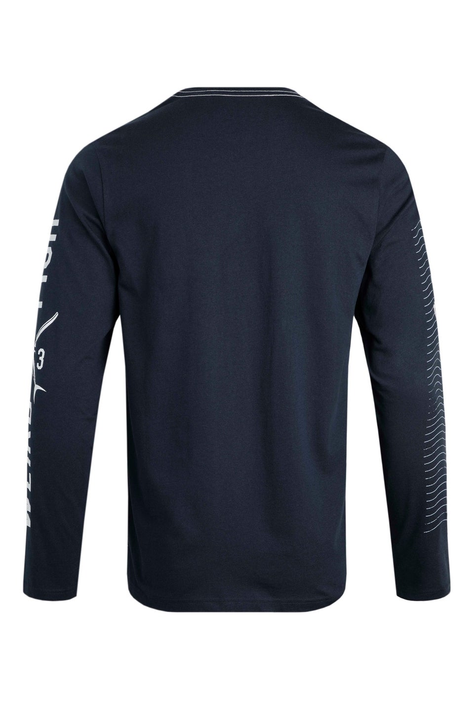 Weird Fish Navy Making Waves  Branded Long Sleeve T-Shirt