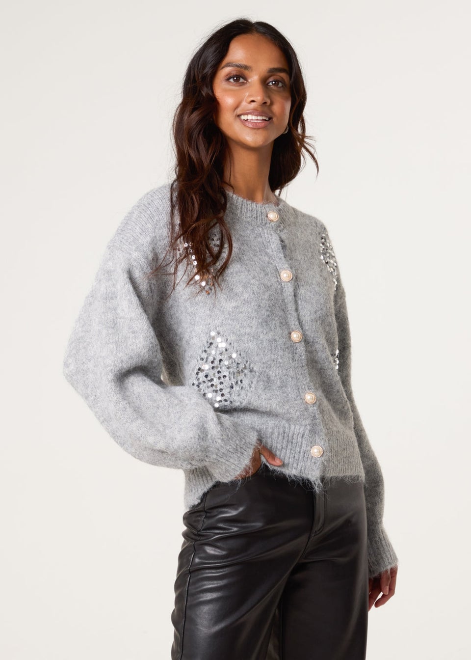 Star Jumper Matalan Sparkly Jumper Matalan Womens White Sequin Top