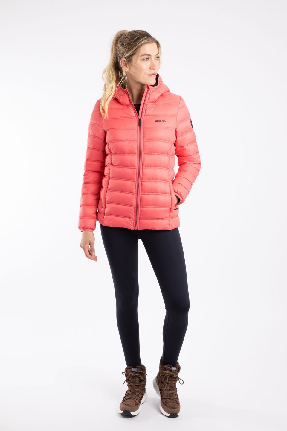 Weird Fish Coral Spice Eshka Lightweight Padded Jacket