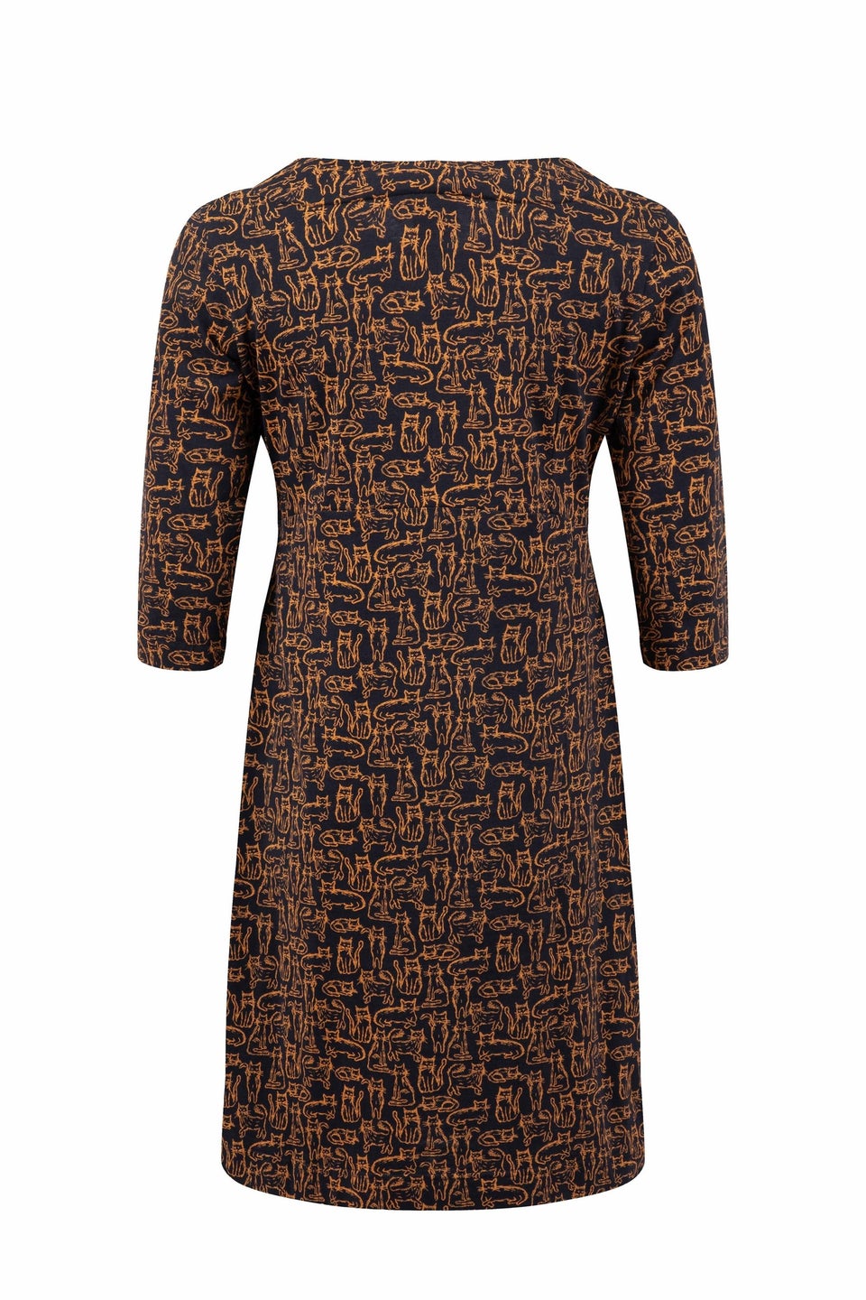 Weird Fish Midnight Starshine Printed Jersey Dress