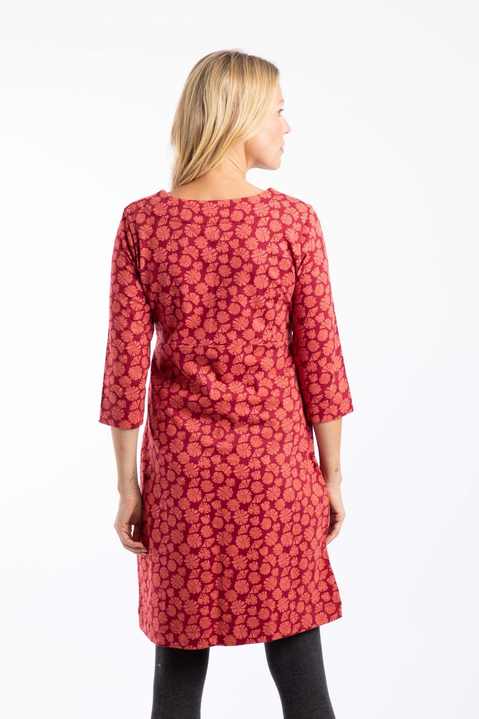 Weird Fish Garnet Starshine Printed Jersey Dress
