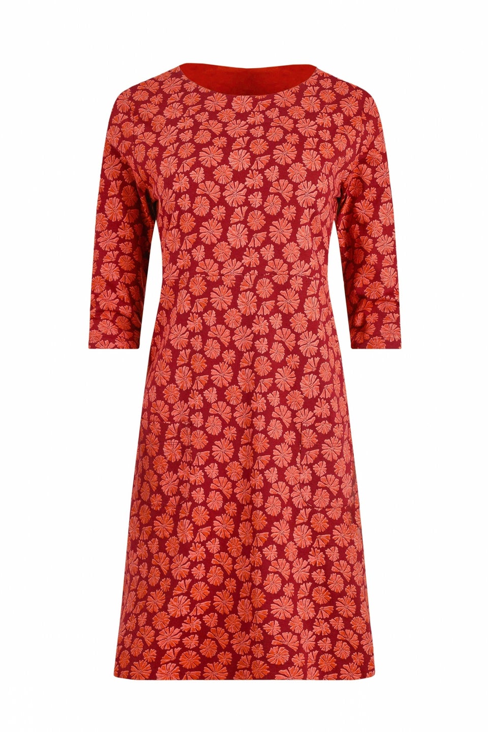 Weird Fish Garnet Starshine Printed Jersey Dress
