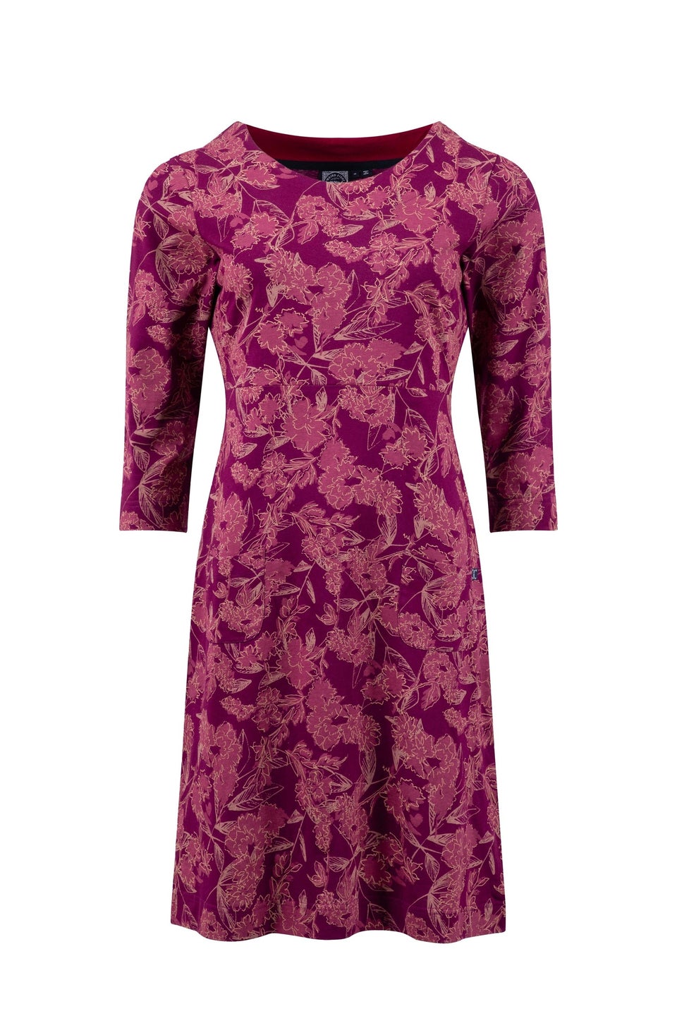 Weird Fish Plum Starshine Printed Jersey Dress
