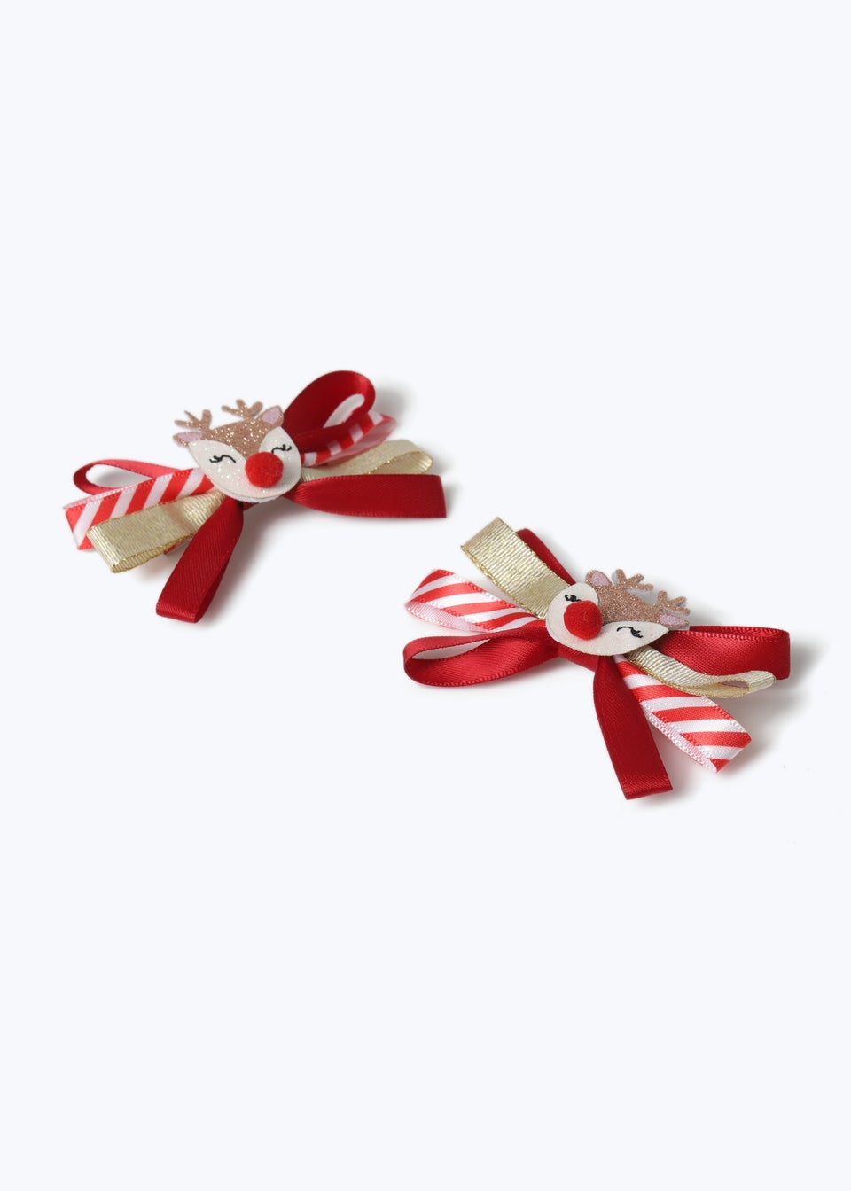 Muse Red Christmas Reindeer Hair Bows