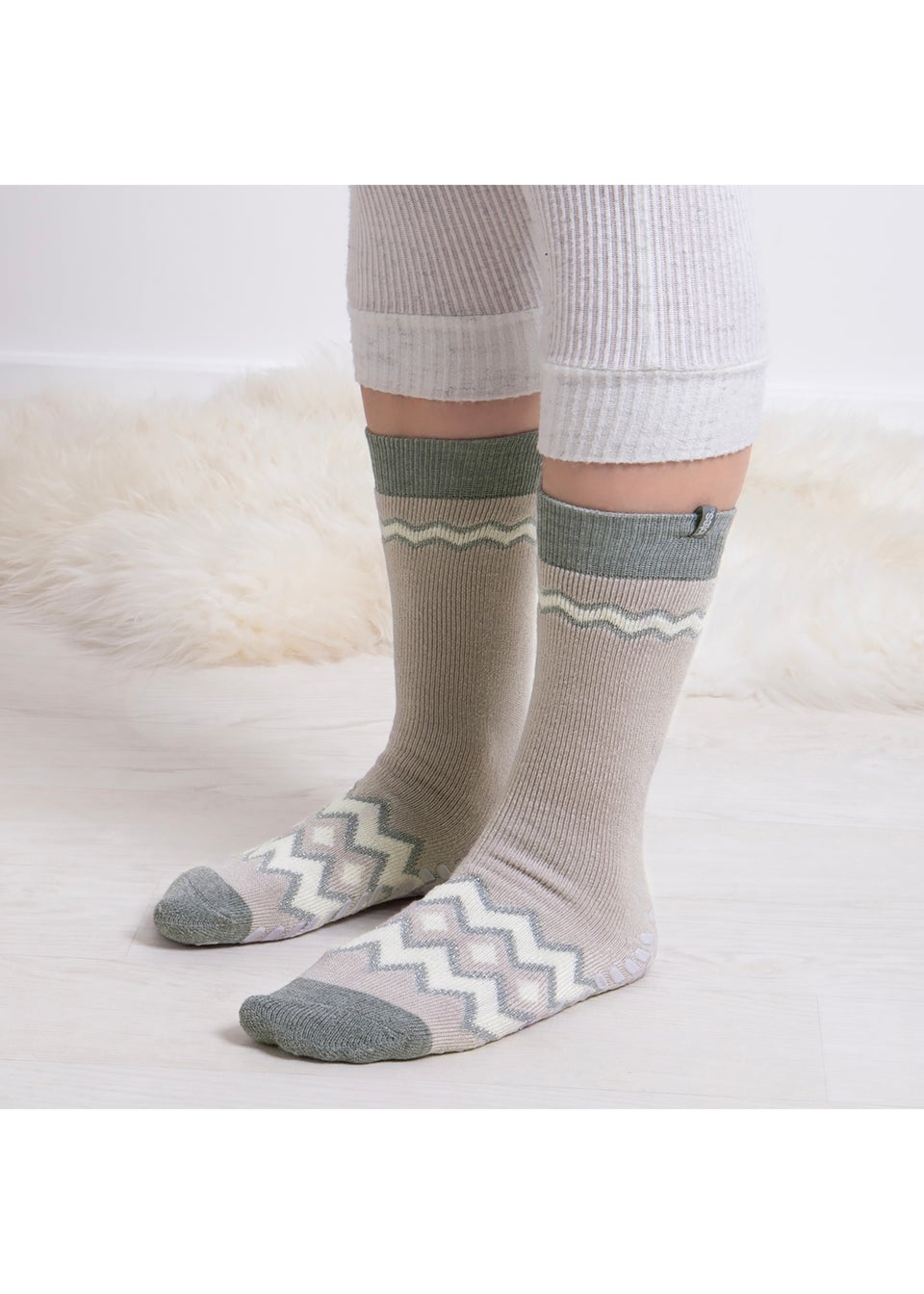 Totes Toasties Ladies Original Slipper Socks 2 Pack