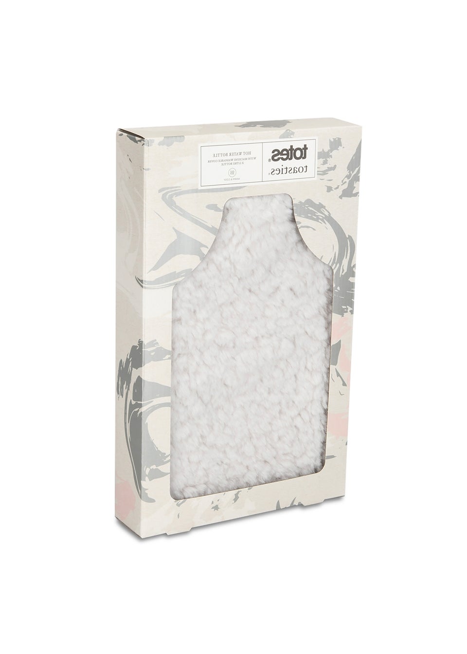 Totes Isotoner Grey Textured Faux Fur Hot Water Bottle